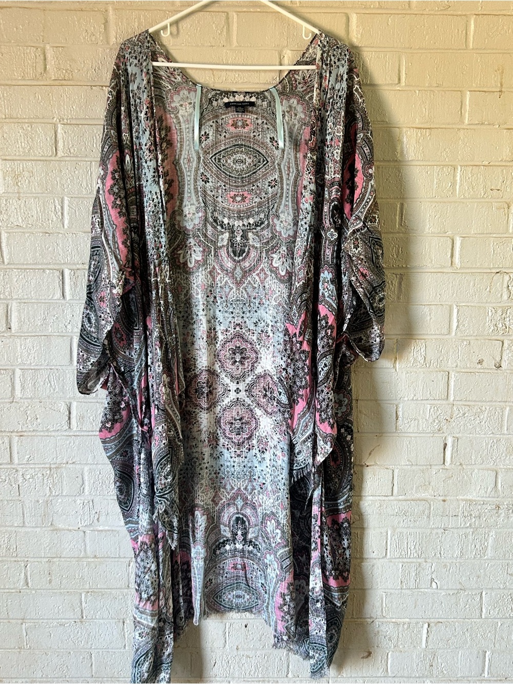 American Eagle Kimono Women’s One Size Modest Boho Duster Cardigan Indie Resort
